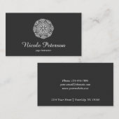 Yoga - weiße Spitze Visitenkarte (Vorne/Hinten)