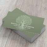 Yoga-WELLNESS-CENTER Vintage Baumwipfel Green Life Visitenkarte<br><div class="desc">Vintag Tree Life Coach Yoga WELLNESS-CENTER Business Cards.</div>