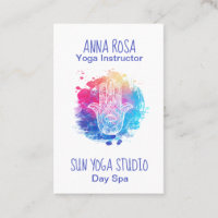 *~* Yoga Wellness-Center Wasserfarbe Hamsa Hand