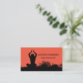 Yoga Wellness Instructor Meditation Business Card Visitenkarte (Stehend Vorderseite)