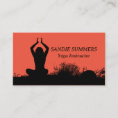 Yoga Wellness Instructor Meditation Business Card Visitenkarte (Vorderseite)