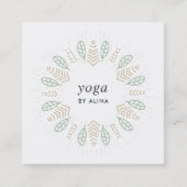 Yoga Wellness Quadratische Visitenkarte (Vorderseite)