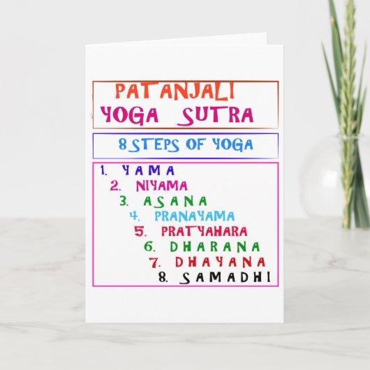 Yoga Wisdom Words Feiertagskarte (Vorderseite)