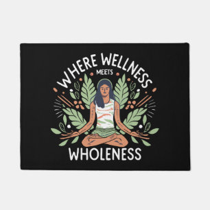 Yoga, wo Wellness auf Ganzheit trifft Fußmatte