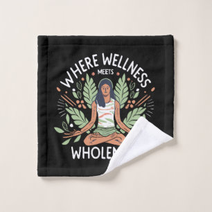 Yoga, wo Wellness auf Ganzheit trifft Waschlappen