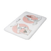 Yoga Woman individuelle Name Badematten (Schrägansicht)