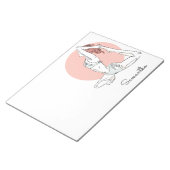 Yoga Woman individuelle Name Notizblock (angewinkelt)