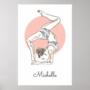Yoga Woman individuelle Name Poster