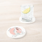 Yoga Woman individuelle Name Sandstone Untersetzer (Seite)