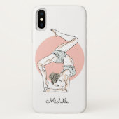Yoga Woman individuelle Name Telefonfälle Case-Mate iPhone Hülle (Rückseite)