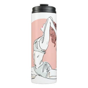 Yoga Woman individuelle Name tumbler Thermosbecher