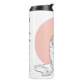 Yoga Woman individuelle Name tumbler Thermosbecher (Nach links gedreht)