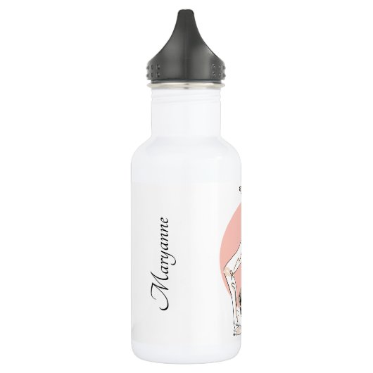 Yoga Woman individuelle Name Wasserflaschen Edelstahlflasche (Links)