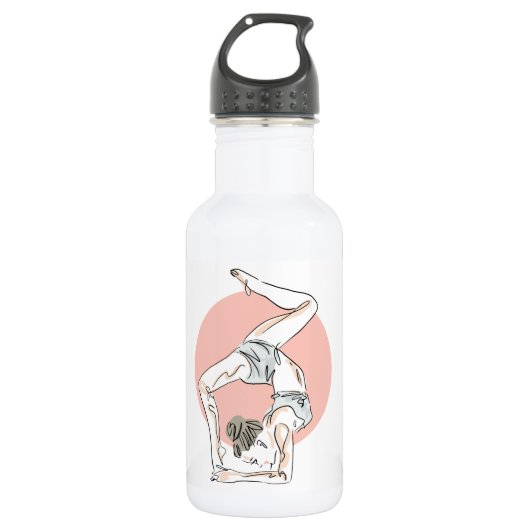 Yoga Woman individuelle Name Wasserflaschen Edelstahlflasche (Vorderseite)