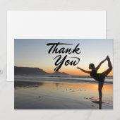 Yoga Women on Sunset Background Danke Karte (Vorne/Hinten)