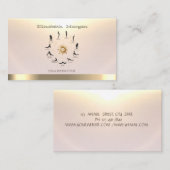 Yoga Women Silhouette Gold Sun Yoga Instructor Visitenkarte (Vorne/Hinten)