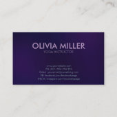 Yoga Word Art - Coole Minimale Abbildung Visitenkarte (Rückseite)
