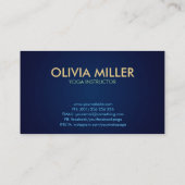 Yoga Word Art - Farbenfrohe Illustration Visitenkarte (Rückseite)
