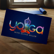 Yoga Word Art - Farbenfrohe Illustration