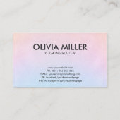 Yoga Word Art - Handgezeichnete Abbildung Visitenkarte (Rückseite)