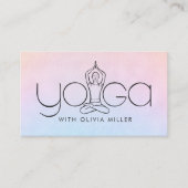 Yoga Word Art - Handgezeichnete Abbildung Visitenkarte (Vorderseite)