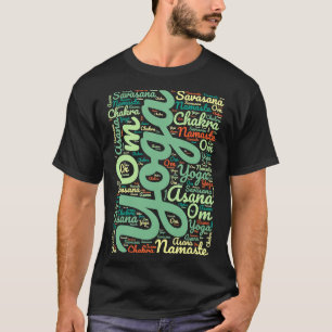 Yoga Word Cloud farbenfrohe Yoga Word Cloud T-Shirt