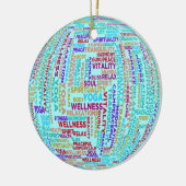 Yoga Word Cloud Keramik Ornament (Links)