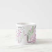 Yoga Word Cloud Plum/Green ID254 Espressotasse (Vorderseite)