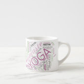 Yoga Word Cloud Plum/Green ID254 Espressotasse (Rechts)