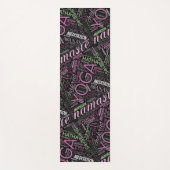 Yoga Word Cloud Plum/Green ID254 Yogamatte (Vorderseite)