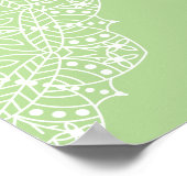 Yoga Words White Mandala Poster (Ecke)
