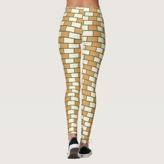 Yoga Workout-Leggings für schönes Brick Pattern Leggings (Rückseite)