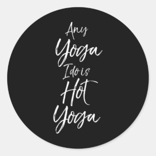 Yoga-Workouts Fitness Design Studio Frauen Heiß Yo Runder Aufkleber