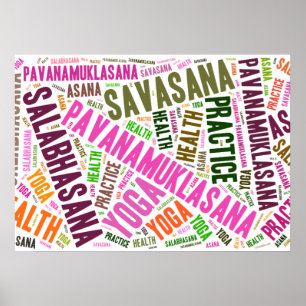 Yoga-Wort-Design Poster