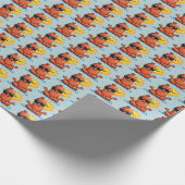 Yoga-Wurst Geschenkpapier (Ecke)