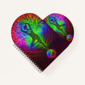 Yoga Yin Yang Regenbogen Notizblock (Vorderseite)