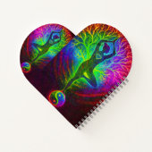 Yoga Yin Yang Regenbogen Notizblock (Rückseite)