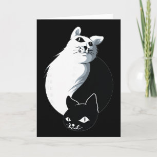 Yoga Ying Yang Katze  Karte