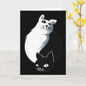 Yoga Ying Yang Katze Karte (Gelbe Blume)