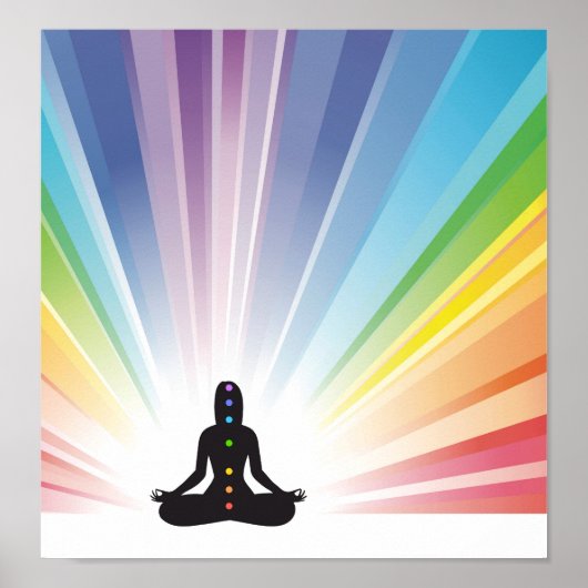 Yoga-Yoga-Chakra-System zen aura ohm chi energy Poster (Vorne)