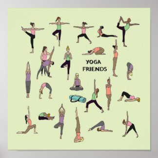 Yoga, Yoga-Freunde-Poster Poster