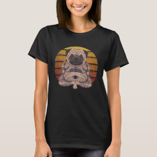 Yoga Yoga Mops Mandala Meditation Yogi Hund T-Shirt