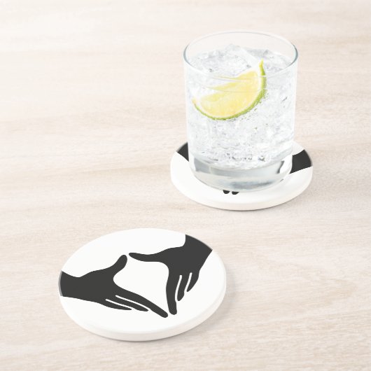 Yoga Yoni Mudra Getränkeuntersetzer (Seite)