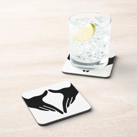 Yoga Yoni Mudra Getränkeuntersetzer (Rechte Seite)