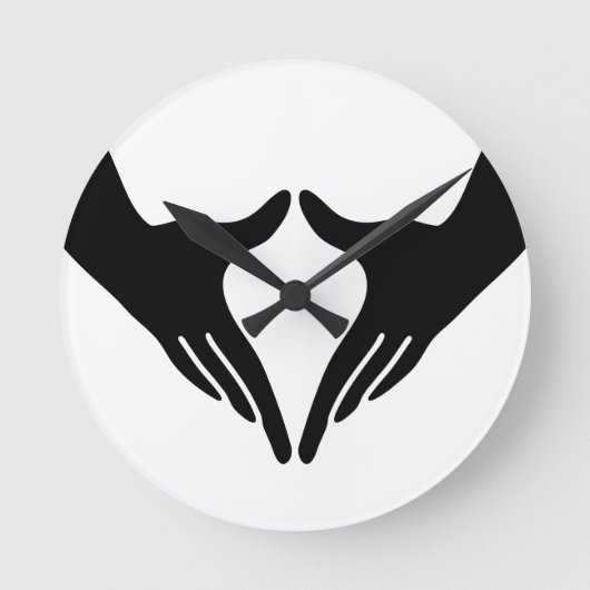 Yoga Yoni Mudra Runde Wanduhr (Vorderseite)