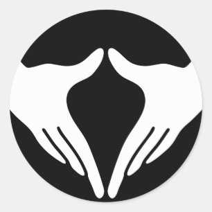 Yoga Yoni Mudra Runder Aufkleber