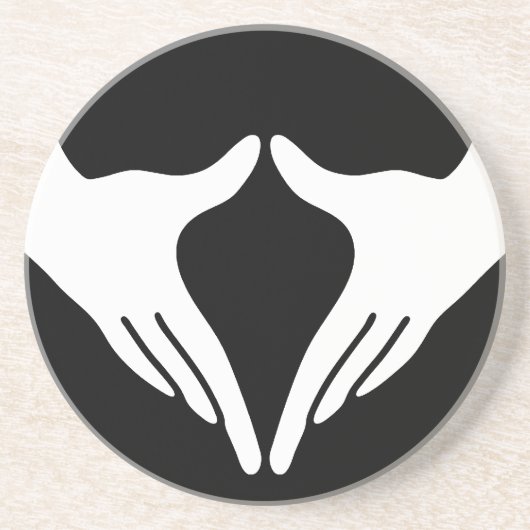 Yoga Yoni Mudra Sandstein Untersetzer (Vorne)