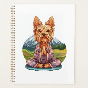 Yoga Yorkie � Lustiger meditierender Hund Planer