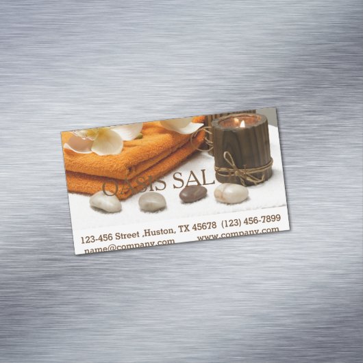 Yoga Zen Aromatherapie Skincare WELLNESS-CENTER Ma Magnetische Visitenkarte (Beispiel)