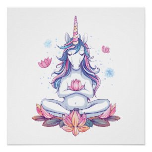 Yoga Zen Einhorn (1) Poster